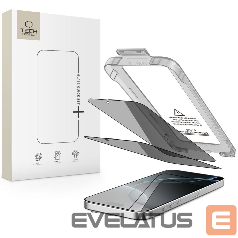 Other goods Tech-Protect Tech-Protect Quick Set Spy+ Privacy Glass 2-pack for iPhone 16 Pro Max