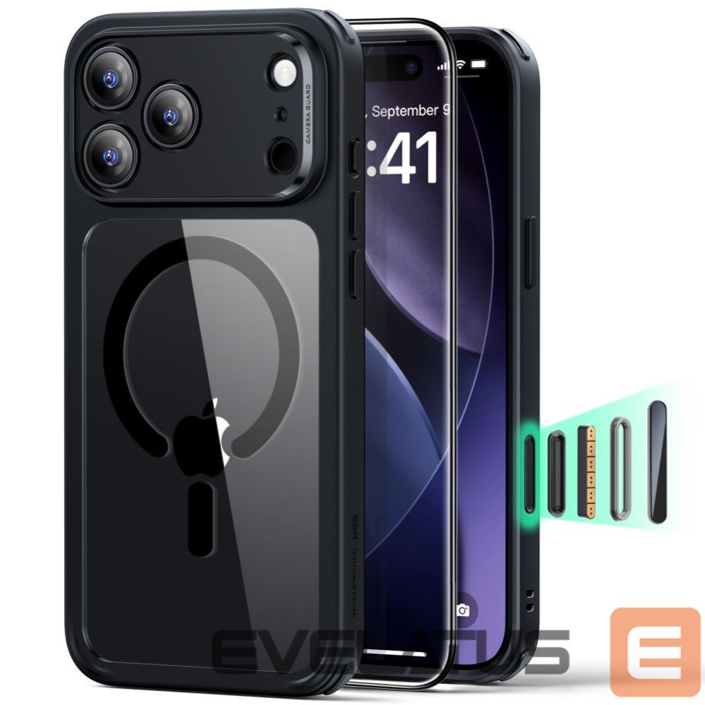 Other goods ESR ESR Classic Hybrid MagSafe + Tempered Glass Set for iPhone 17 Pro - Clear Black