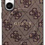 Back panel cover Guess  Guess 4G Ring Classic Logo MagSafe case for Samsung Galaxy S25 FE - brown 