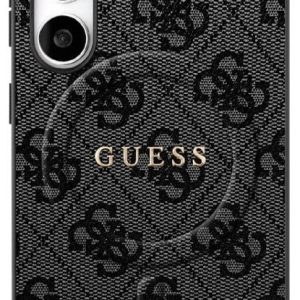 Back panel cover Guess  Guess 4G Ring Classic Logo MagSafe case for Samsung Galaxy S25 FE - black 
