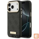 Back panel cover Guess  Guess 4G Logo Plate MagSafe Case for iPhone 17 Pro - Black 