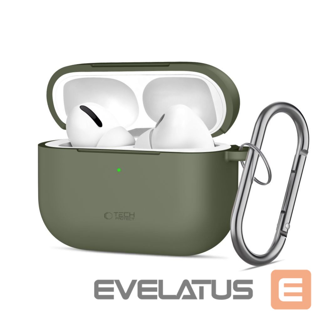 Other goods Tech-Protect Tech-Protect Silicone Hook Case for AirPods Pro - Olive