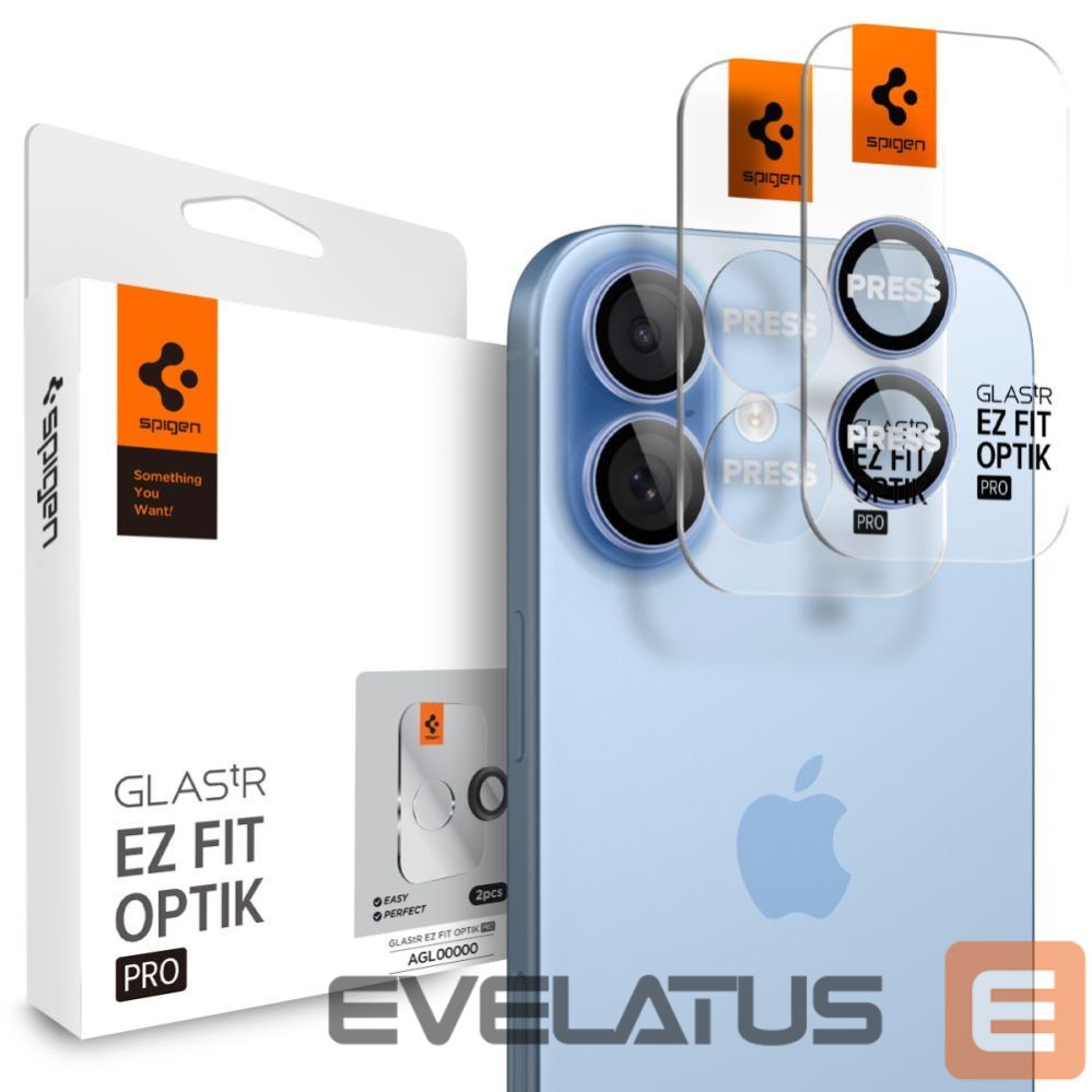 Other goods Spigen Spigen Optik Pro GLAS.TR ”EZ FIT” Camera Cover 2-pack for iPhone 16 / 16 Plus / 17 - Blue