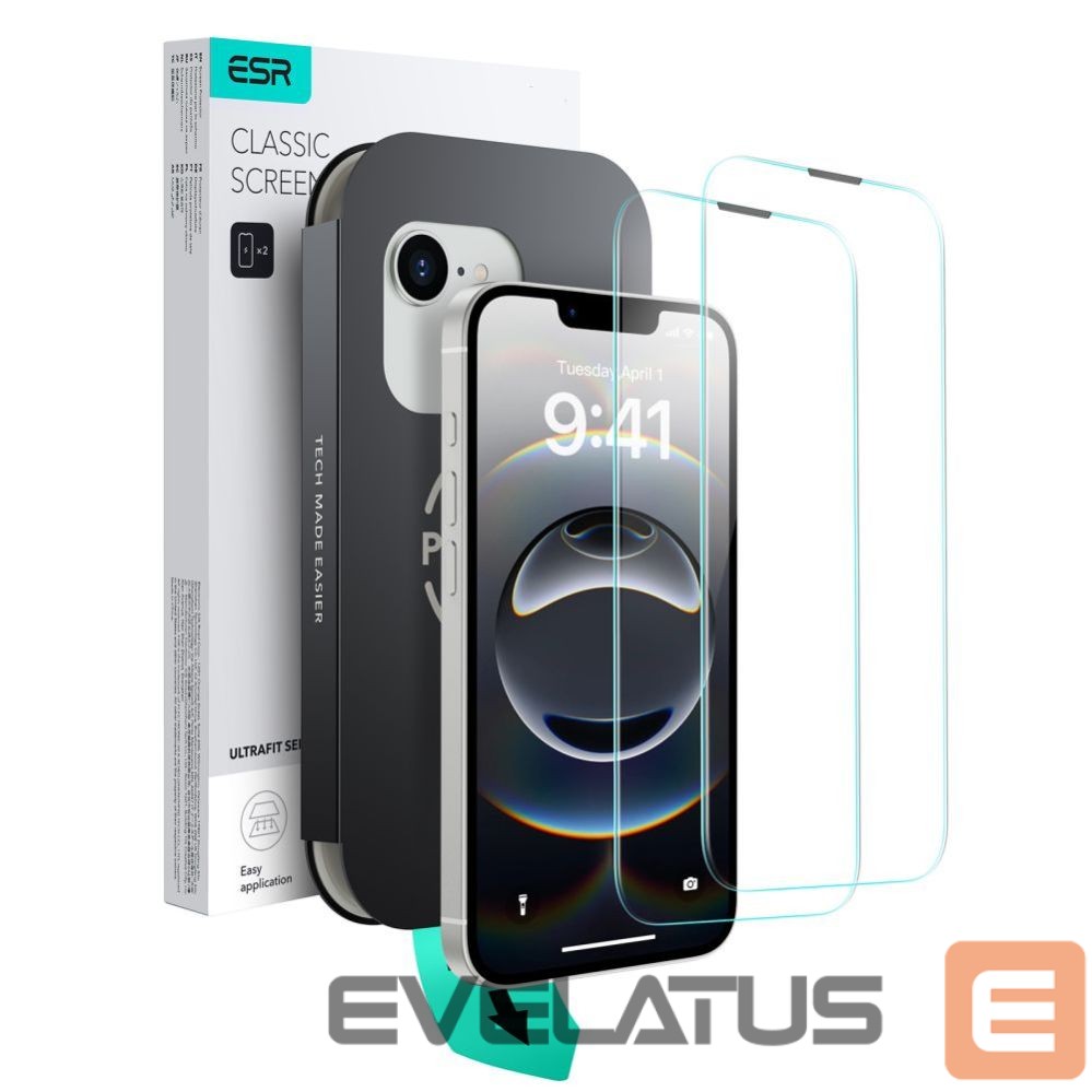 Other goods ESR ESR UltraFit Tempered Glass 2-pack case for iPhone 13 / 13 Pro / 14 / 16e / 17e