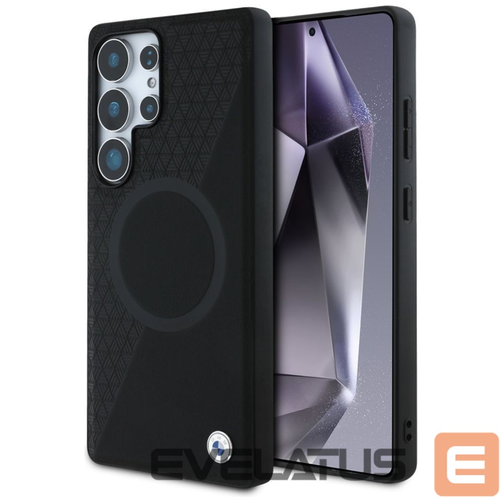 Other goods BMW BMW Leather Half Textured MagSafe Case for Samsung Galaxy S25 Ultra - Black