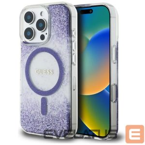 Other goods Guess  Guess HC Resin Bottom Glitter MagSafe case for iPhone 16 Pro Max - purple 