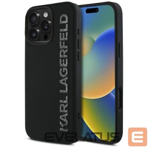 Other goods Karl Lagerfeld  Karl Lagerfeld HC 3D Rubber Elongated Glitter iPhone 16 Pro Case - Black 