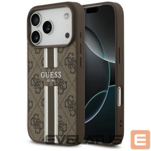 Other goods Guess  Guess 4G Printed Stripes MagSafe case for iPhone 17 Pro - brown 