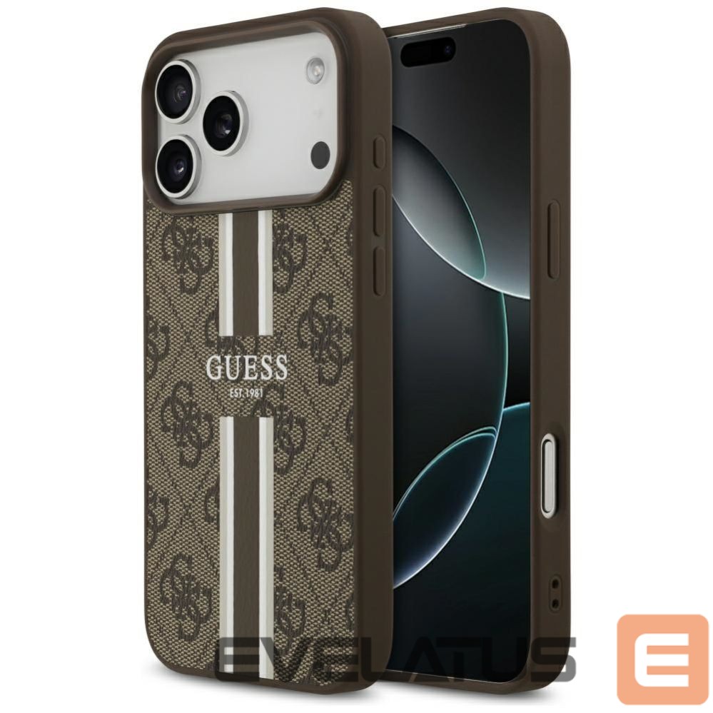 Other goods Guess Guess 4G Printed Stripes MagSafe case for iPhone 17 Pro Max - brown