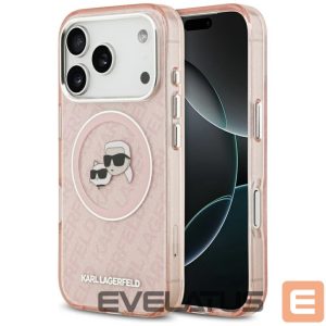 Other goods Karl Lagerfeld  Karl Lagerfeld IML Glitter Karl & Choupette Heads Logo MagSafe Case for iPhone 17 Pro - Pink 