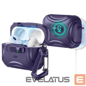 Back panel cover ESR  ESR Cyber ​​FlickLock MagSafe Case for AirPods Pro 3 - Purple 