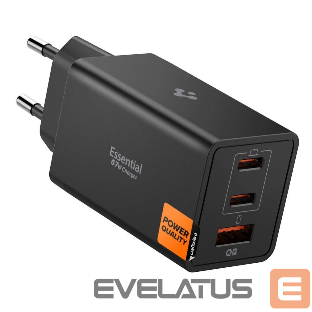 Other goods Spigen Spigen Essential EE673EU 3-port charger 2xUSB-C 1xUSB-A 67W - black