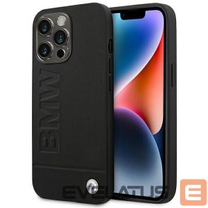Other goods BMW  BMW Leather Stamp Case for iPhone 14 Pro - Black 