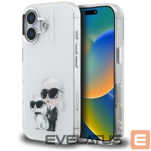 Other goods Karl Lagerfeld  Karl Lagerfeld IML Aquarelle Karl & Choupette & Logo iPhone 16 Case - White 