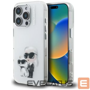 Other goods Karl Lagerfeld  Karl Lagerfeld IML Aquarelle Karl & Choupette & Logo Case for iPhone 16 Pro Max - White 