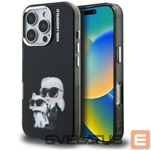 Other goods Karl Lagerfeld  Karl Lagerfeld IML Aquarelle Karl & Choupette & Logo Case for iPhone 16 Pro Max - Black 
