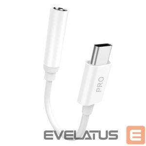 Cable Dudao  Dudao audio adapter headphone adapter from USB Type C to mini jack 3.5 mm white (L16CPro white) 