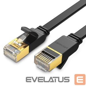 Cable Ugreen  Ugreen Flat Cable Internet Network Cable Ethernet Patchcord RJ45 Cat 7 STP LAN 10 Gbps 10m Black (NW106 11265) 