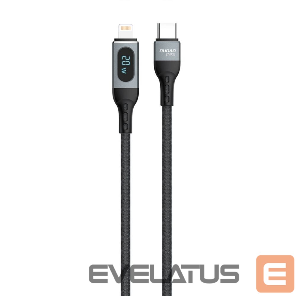 Converter Dudao Dudao USB Type C - Lightning cable fast charging PD 20W 1m black (L7MaxL)