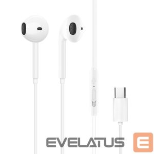Wired headphones Dudao  USB Type-C connecto Stereo Headset New ergonomic earplugs design X3C White