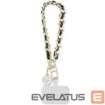 Back panel cover Guess  Guess GUOUCHSAMC4K Universal Hand Strap Case - Black Saffiano Chain 4G Charm 