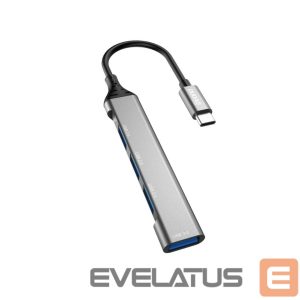 Cable Dudao  Dudao HUB 4in1 USB-C - 4x USB-A (3 x USB2.0 / USB3.0) 6.3cm black (A16T) 
