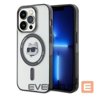 Back panel cover Karl Lagerfeld  Karl Lagerfeld KLHMP15XHCHNOTK iPhone 15 Pro Max 6.7" transparent hardcase IML Choupette`s Head MagSafe 