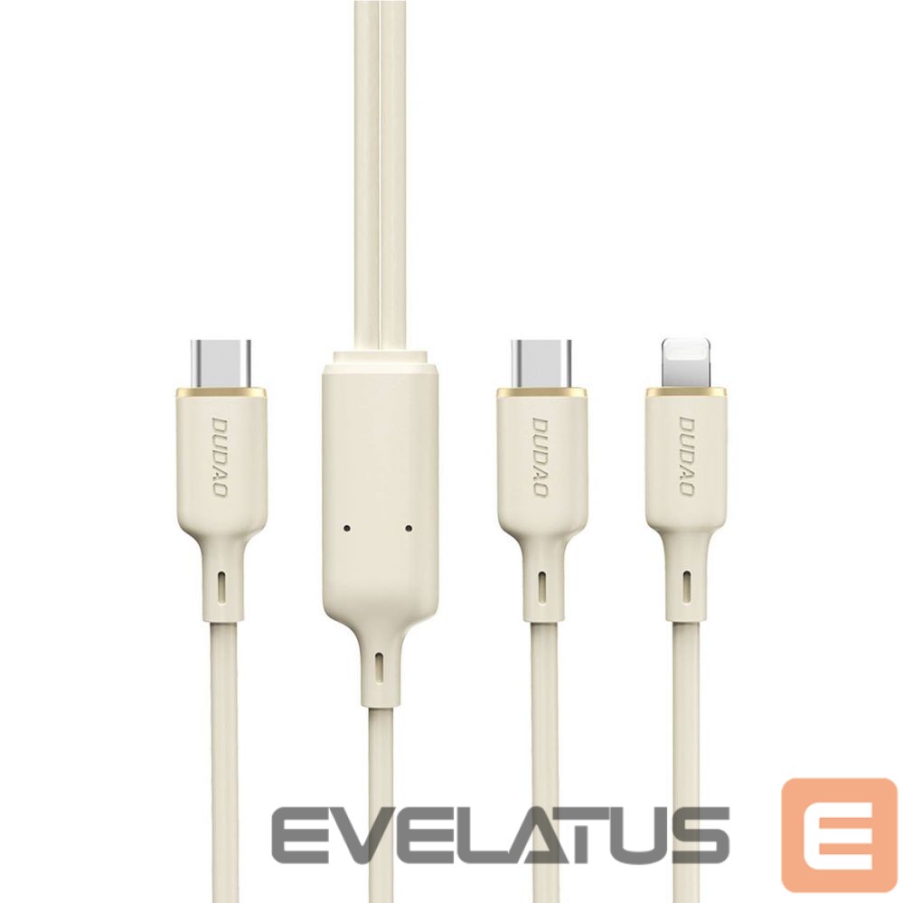Other Phone Accessory Dudao Dudao L7SF 2in1 cable USB-C - USB-C / Lightning 100W 1.2m - beige
