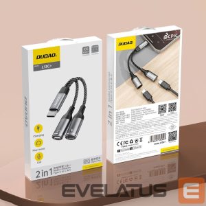 Converter Dudao  Dudao L13C+ 2in1 USB-C Adapter - Gray 