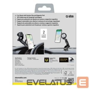 Auto holder SBS  SBS TESUPMAGRINGEXT Smartphone Holder for Dashboard and Windshield, MagSafe Compatible - Black 