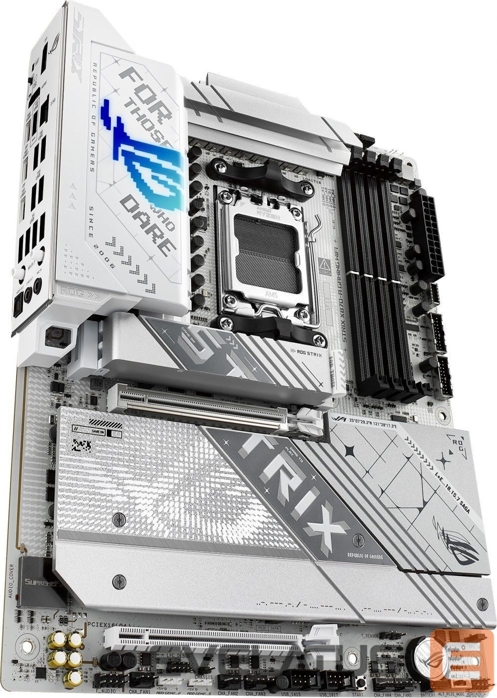 Motherboard for Intel processors Asus ROG STRIX X870-A GAMING WIFI | Processor family AMD | Processor socket AM5 | DDR5 | Supported hard disk drive interfaces SATA, M.2 | Number of SATA connectors 2
