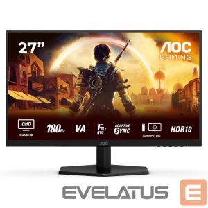 Monitor AOC  Q27G42XNE | 27 " | VA | QHD | 16:9 | 180 Hz | 1 ms | 2560 x 1440 pixels | 300 cd/m² | HDMI ports quantity 2 | Black 