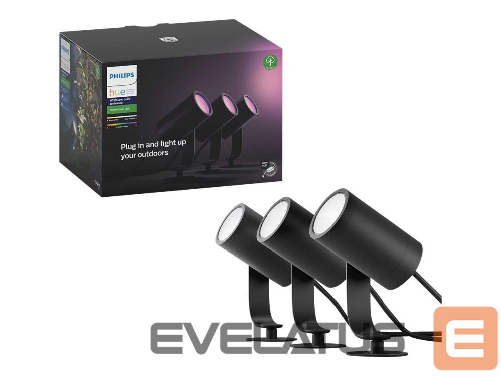 Desc lamp Philips Hue Lily Outdoor Spot base set 3x8W 24V | Hue White and Color Ambiance