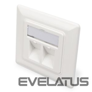 Smartphone Digitus  | Wallplate for Keystone Modules, German type, middle plate 50x50 mm, frame 80x80 mm | DN-93801-1 