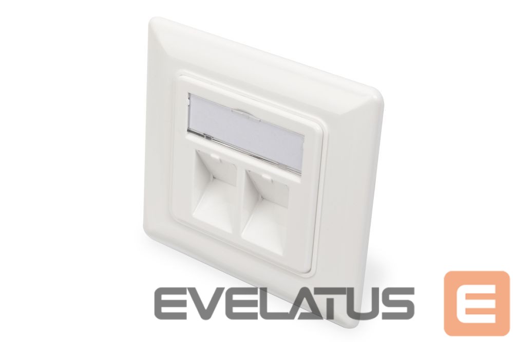 Smartphone Digitus | Wallplate for Keystone Modules, German type, middle plate 50x50 mm, frame 80x80 mm | DN-93801-1