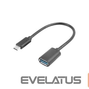 Charger Lanberg  Adapter Cable USB-C(M) 3.1 -> USB-A(F) 15 cm, Black | AD-UC-UA-04 