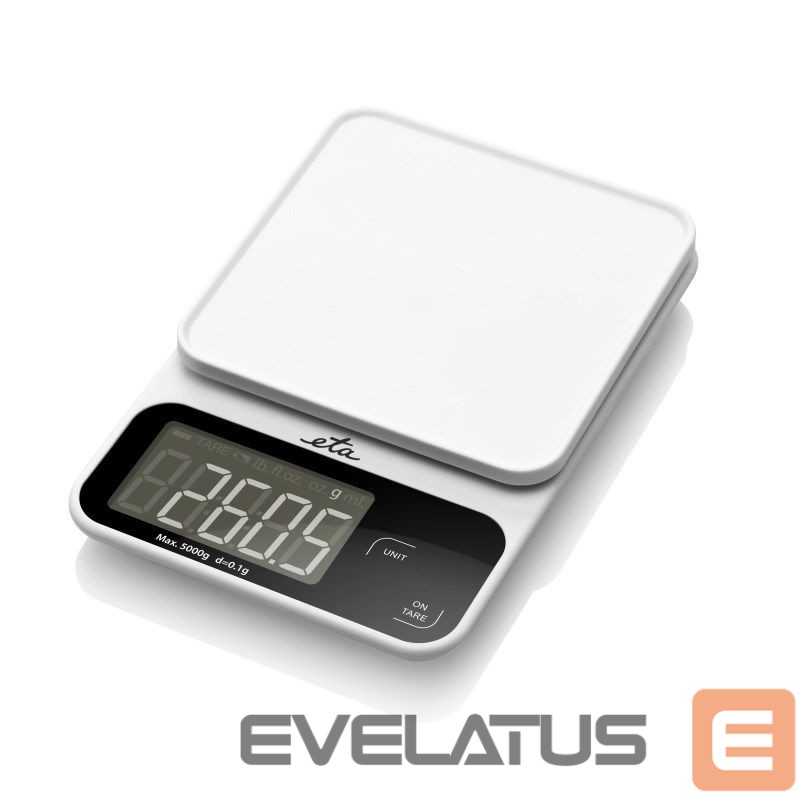 Kitchen scales ETA Kitchen Scale | Popi 677090000 | Maximum weight (capacity) 5 kg | Graduation 1 g | Display type LCD | White