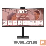 Monitor AOC  CU34E4CW Curved 34" 3440x1440/21:9/350cd/m2/4ms HDMI, DisplayPort, USB, Audio out | 