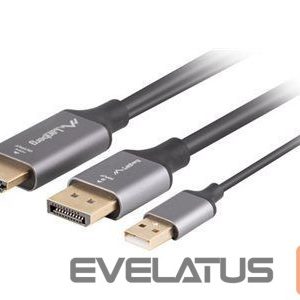 Monitor accessory Lanberg  HDMI(M)->Displayport(M)  cable 1.8m 4K, Black 
