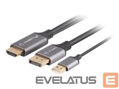 Monitor accessory Lanberg HDMI(M)->Displayport(M) cable 1.8m 4K, Black
