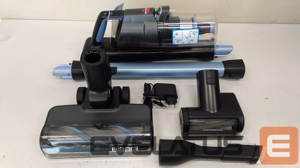 Vacuum cleaner Bissell SALE OUT. PowerClean FurFinder Select Cordless Stick Vacuum | Stick Vacuum | PowerClean FurFinder Select | Cordless operating | 200 W | 25.2 V | Operating time (max) 40 min | Black/Titanium/Lake Blue | Warranty 60 month(s) | Battery warranty 24 month(s) | DEMO