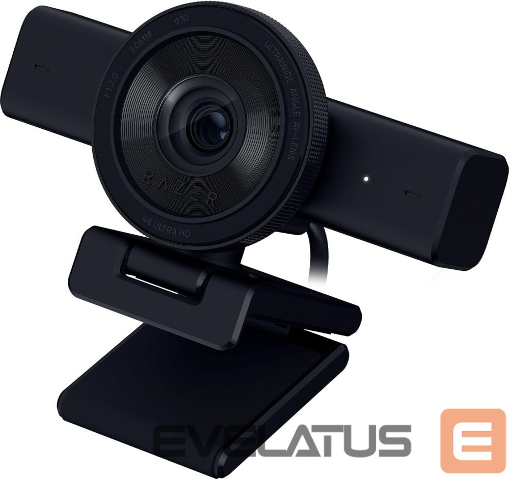 Webcam Razer | Webcam | Kiyo V2 | MJPEG up to 4K 30 FPS, 1080p 60 FPS, YUY2 up to 4K 15 FPS, 1080p 60 FPS, NV12 up to 4K 20 FPS, 1080p 60 FPS
