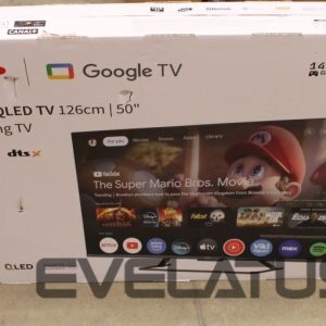 TV Sharp  SALE OUT.  50HR7265E 50" (126cm) QLED 144Hz 4K Ultra HD Google TV, Dolby Vision, Dolby Atmos, Central Stand |  50HR7265E | 50 | Smart TV | Google TV | Black | DAMAGED PACKAGING 