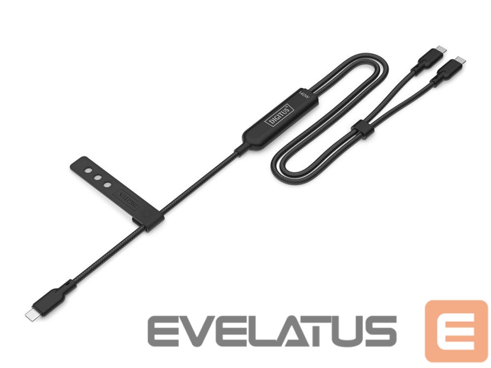 Cable Digitus USB-C 2 in 1 charging cable, 140W, 1.8m |