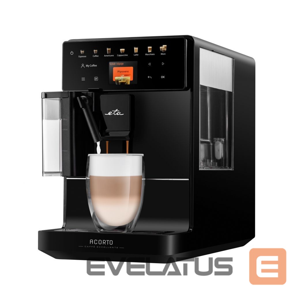 Other small household appliances ETA | Coffee Machine | 918090000 Acorto | Pump pressure 19 bar | Built-in milk frother | Automatic | 1400 W | Black