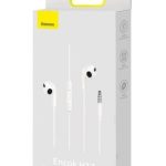 Wired headphones Baseus  Encok H17 3.5mm minijack wired headphones White