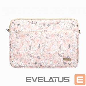 Laptop Bag iLike  13-14 Inches Fabric Laptop Bag With Strap Flower Pink