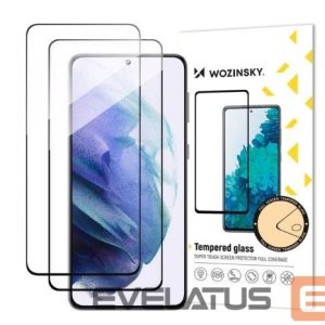 Protective glass Wozinsky Samsung 2x Full Glue Tempered Glass Samsung Galaxy S23 9H Full Screen Tempered Glass with Black Frame Black