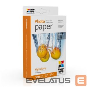 Office supplies ColorWay  Photo Paper 	PG2601004R Glossy, White, 10 x 15 cm, 260 g/m² 