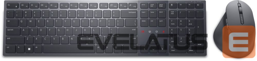 Computer keyboard Dell Premier Collaboration Keyboard and Mouse KM900 Wireless, Included Accessories USB-C to USB-C Charging cable, LT, USB-A, Graphite